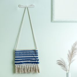 Handmade Cotton Sling Bag with Tassels – Boho Chic